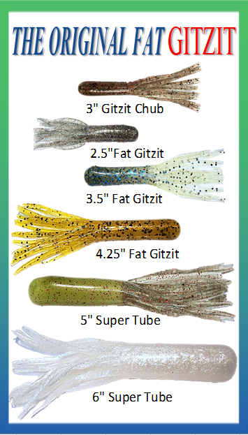 Original Fat Gitzit Tubes, Tournament Series, Super & Chub Tubes